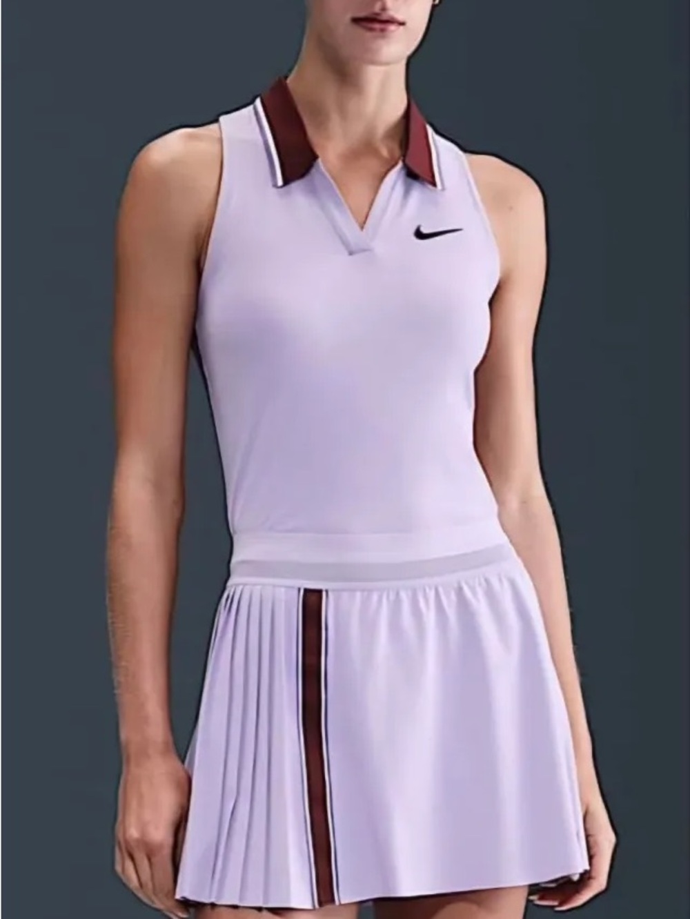 NWT Nike Court Women's Lavender Sleeveless Polo Tennis Tank